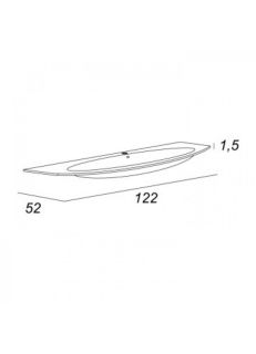 Стеклянная раковина Cezares 122x52 82368